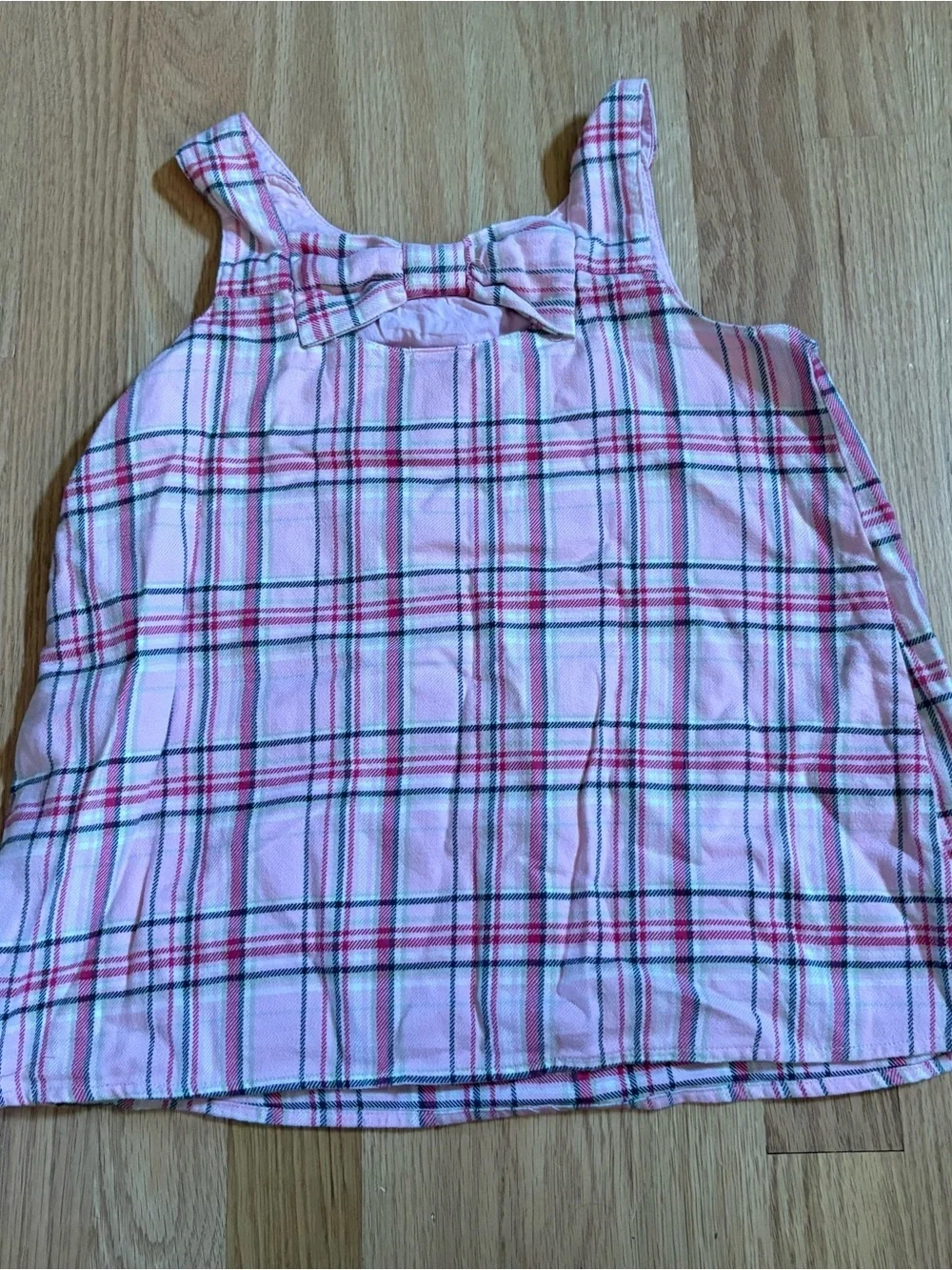 Vintage Gymboree Pink Plaid Dress Sz 9 Sleeveless Tank Jumper